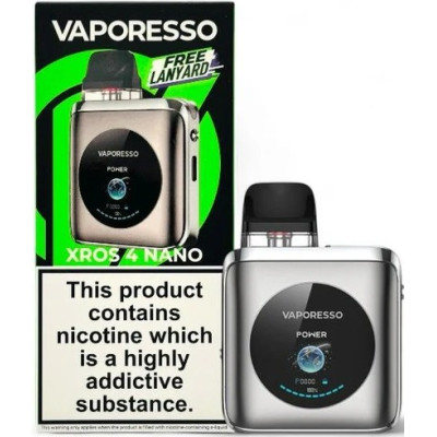 VAPER VAPORESSO XROS 4 NANO KIT TITANIUM SILVER